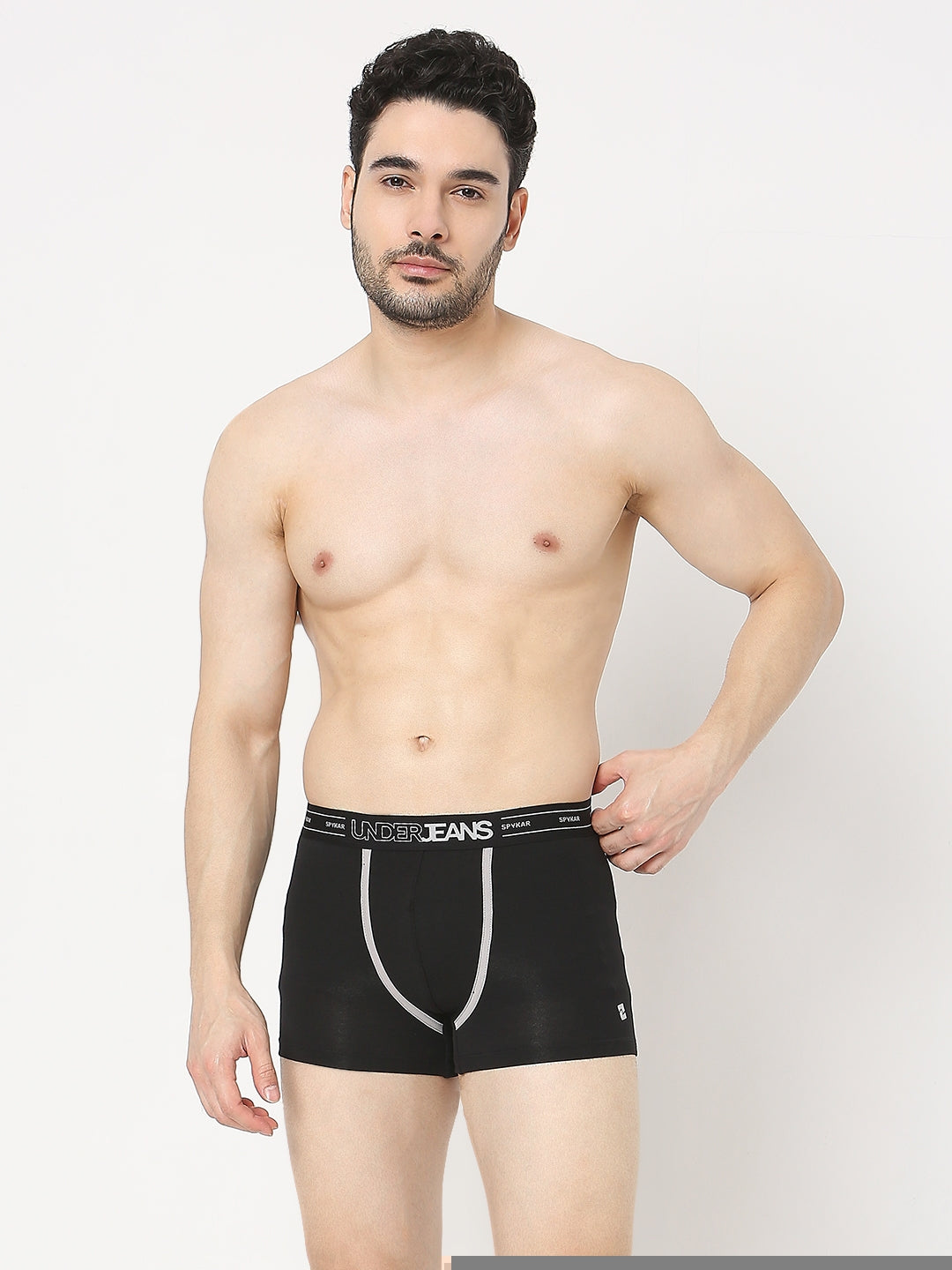 Underjeans by Spykar Men Pack of 2 Black - Red Trunk