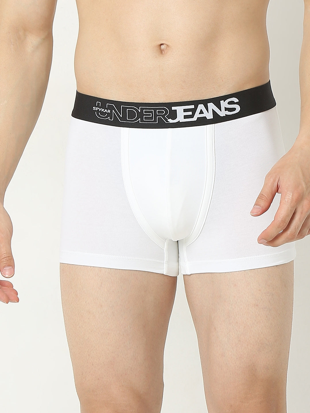 Underjeans By Spykar Men White Trunk Pack Of 2