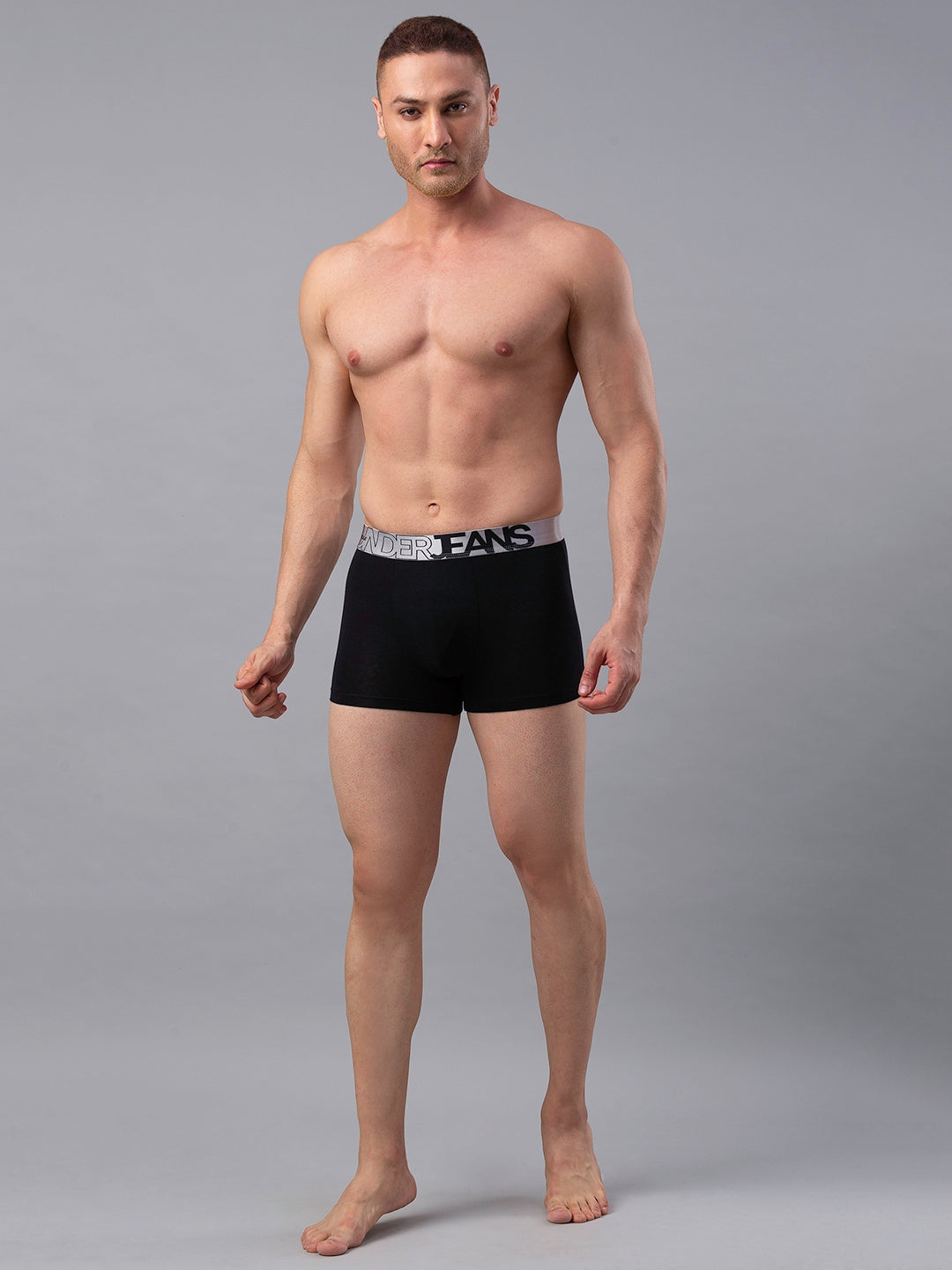 Men Cotton Blend Trunk Pack Of 2- Underjeans By Spykar