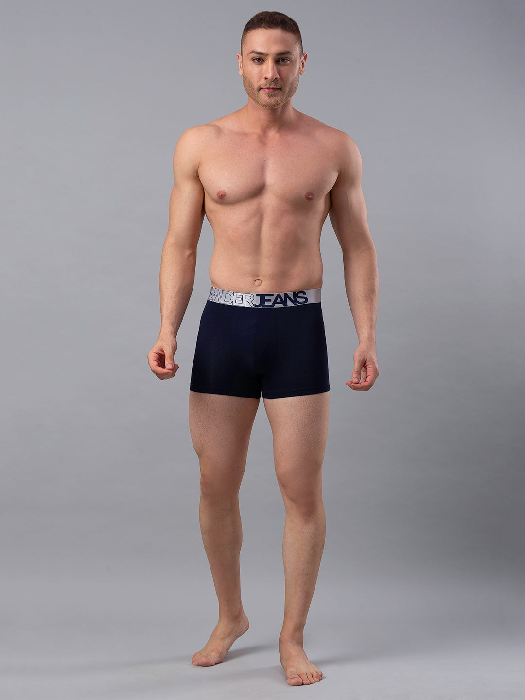 Men Cotton Blend Trunk Pack Of 2- Underjeans By Spykar