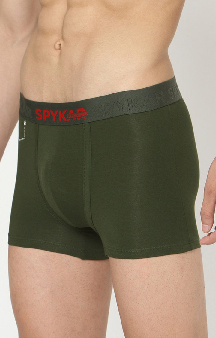 Men Cotton Blend Trunk Pack Of 1- Underjeans By Spykar