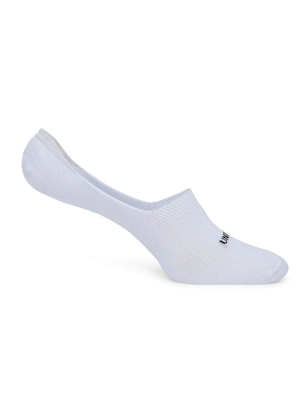 Underjeans By Spykar Men White Cotton Blend No Show Socks - Pack Of 2