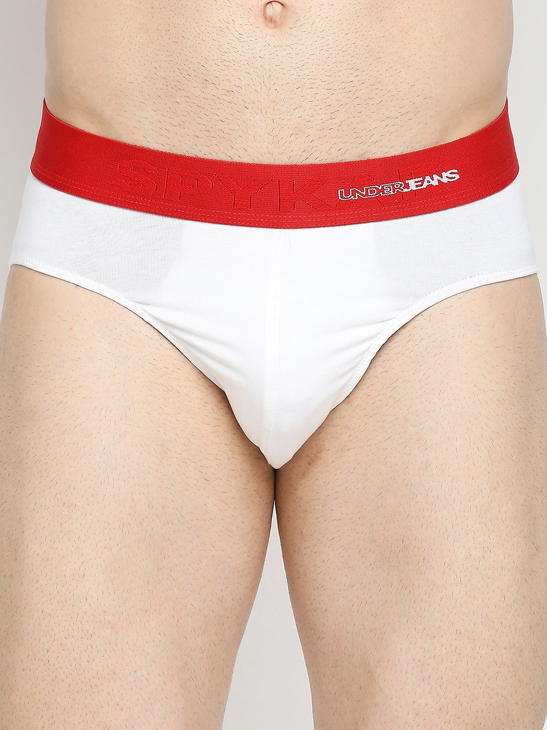Underjeans By Spykar Men Cotton Blend White Brief