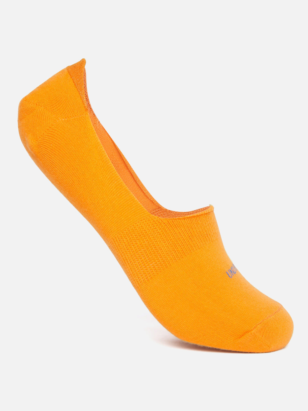 Men Orange Green Turq-Re No Show (Pack Of 4) Socks- Underjeans By Spykar