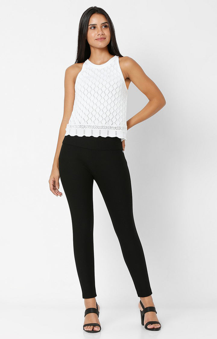 Spykar Black Trackpant For Women