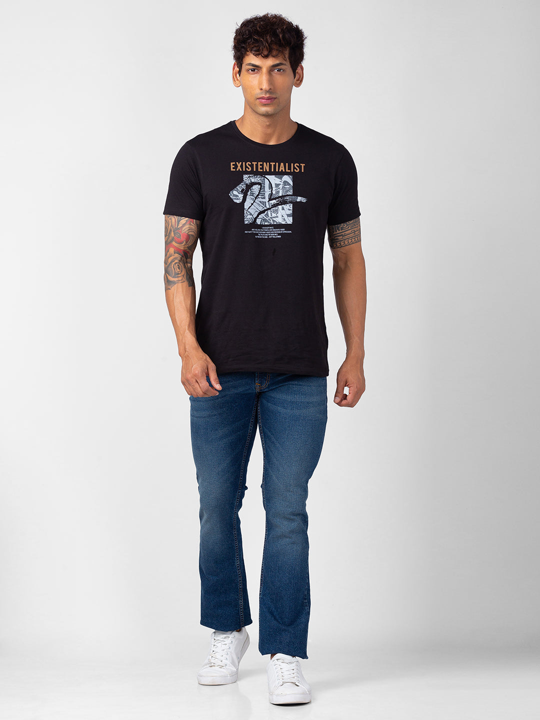 Spykar Men Vintage Blue Cotton Comfort Fit Regular Length Jeans (Rafter)
