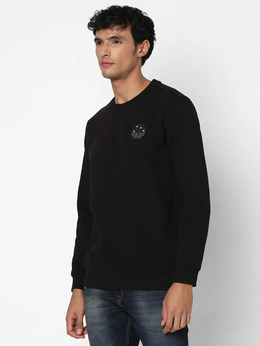 サプールSAPEur MULTIPAISLEYHEAD Crewneck BLK flat-head-fn-swc-301-loopwheel