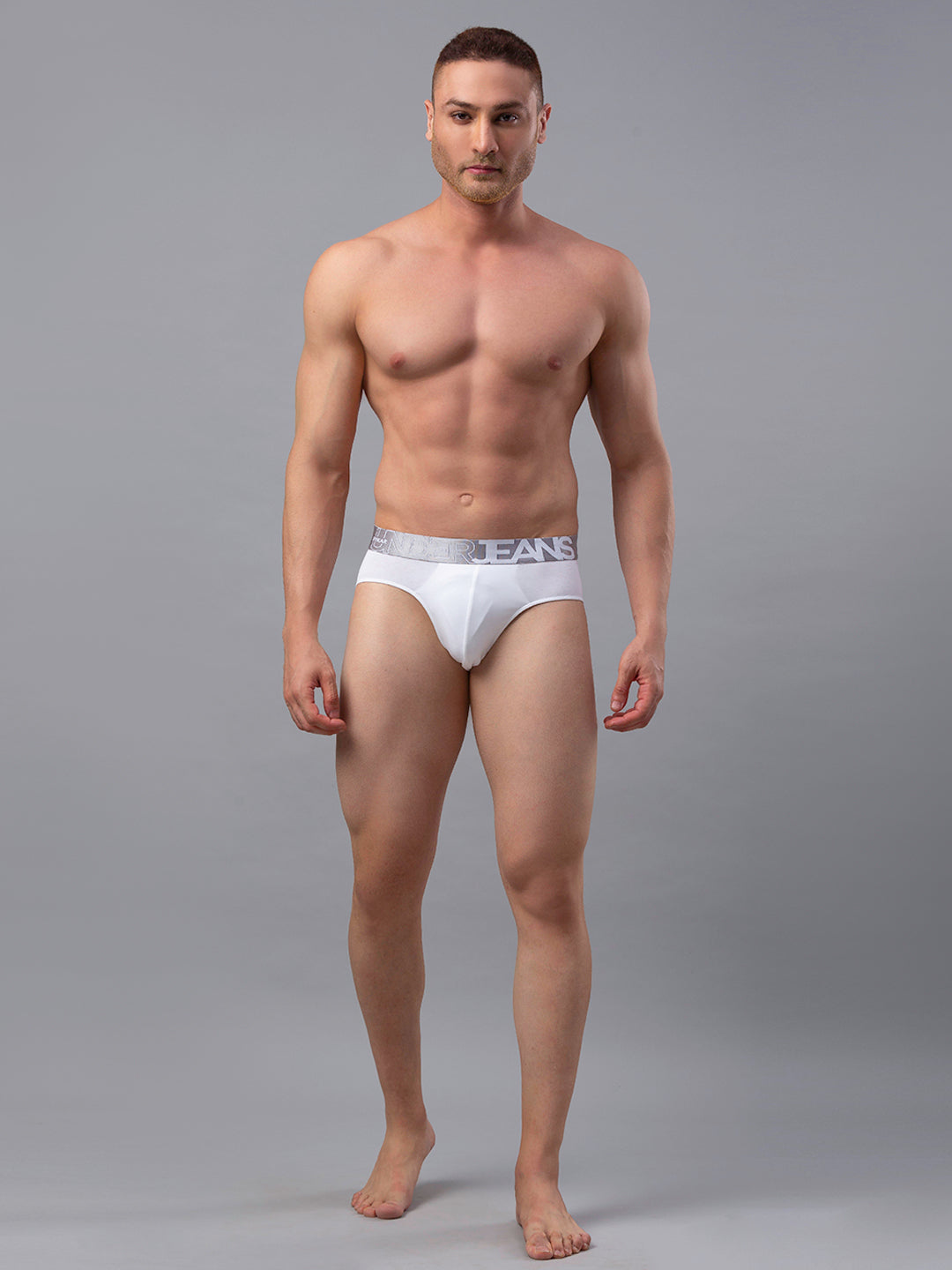 Underjeans By Spykar Men Cotton Blend White Brief