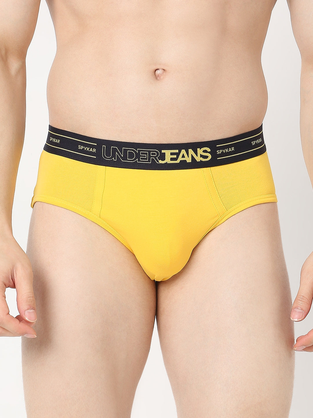 Underjeans by Spykar Men Yellow Brief
