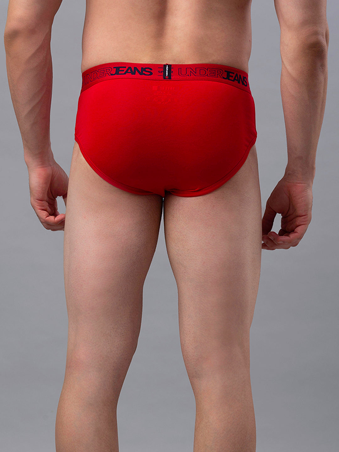 Men Premium Cotton Blend Red Brief - (Pack of 2)- UnderJeans by Spykar