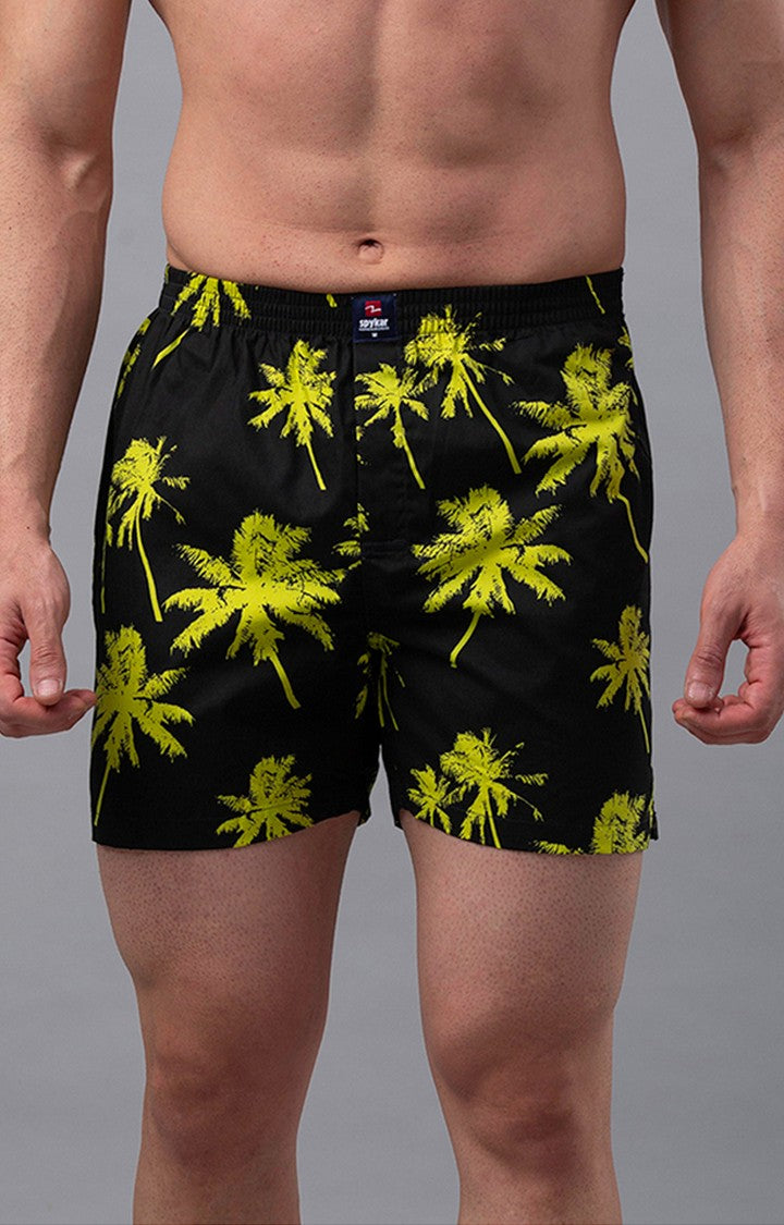 Grey Cotton Boxer For Men - Underjeans By Spykar
