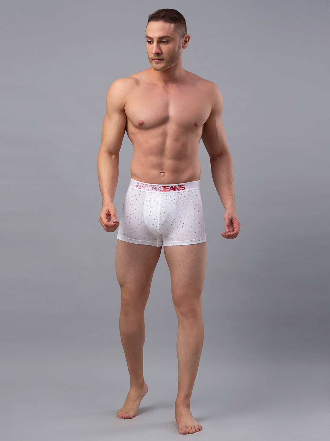 Underjeans By Spykar Men White Cotton Blend Trunk