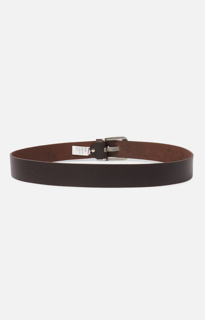 Spykar Black Genuine Leather Belt
