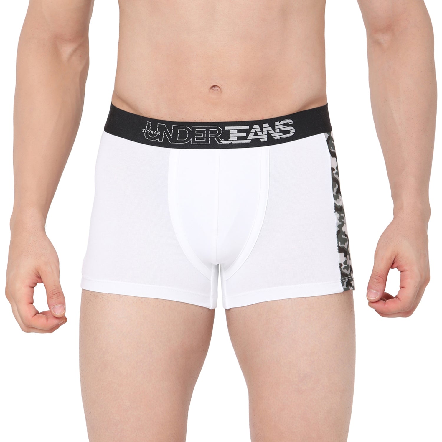 Men Cotton Blend Trunk Pack Of 2- Underjeans By Spykar