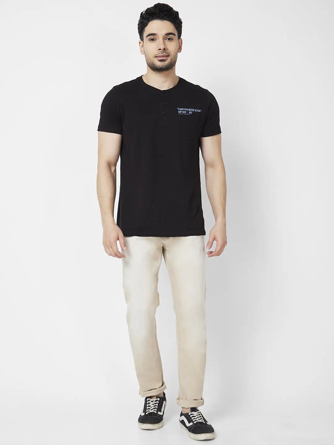 Spykar Men Light S and Cotton Stretch Slim Fit Narrow Length Clean Look Low Rise Jeans (Skinny)