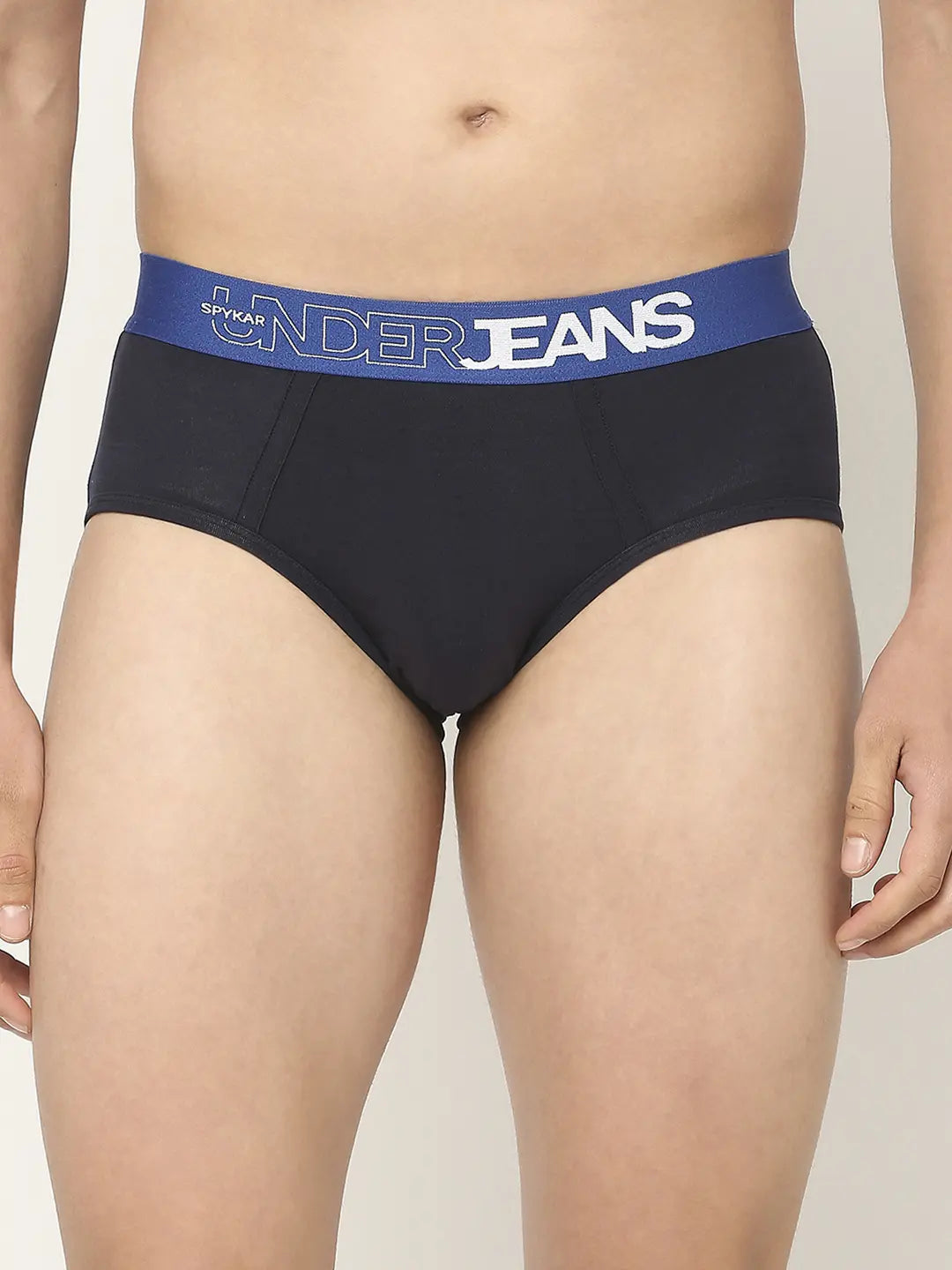 Men Assorted Cotton Blend Printed Brief - Pack Of 3- Underjeans By Spykar