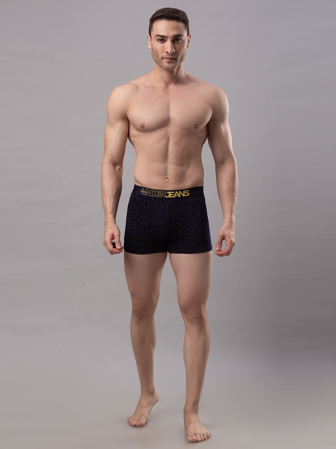 Underjeans By Spykar Men Navy Cotton Blend Trunk