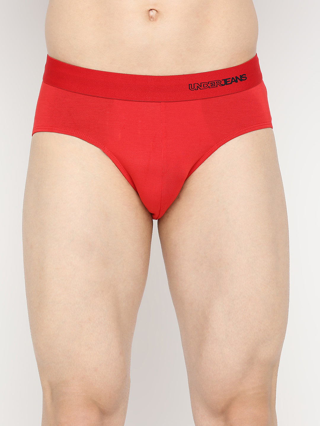 Men Micromodal Red Brief - Underjeans By Spykar