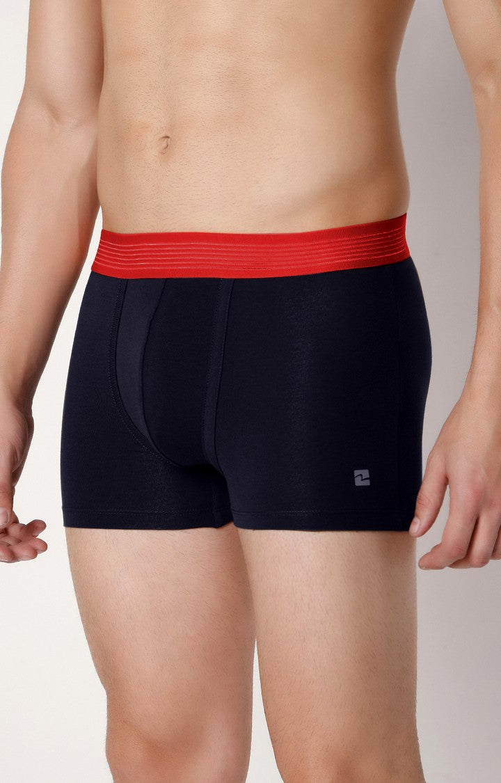 Underjeans By Spykar Men Navy Cotton Blend Trunk
