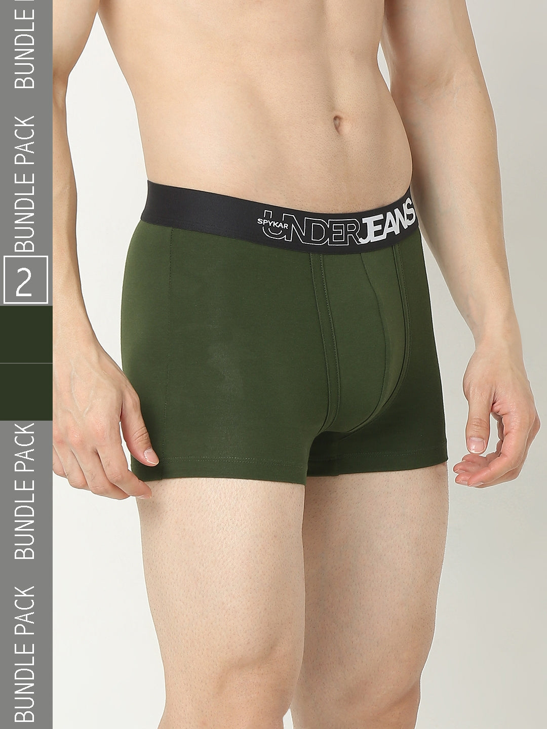 Underjeans By Spykar Men Olive Trunk Pack Of 2
