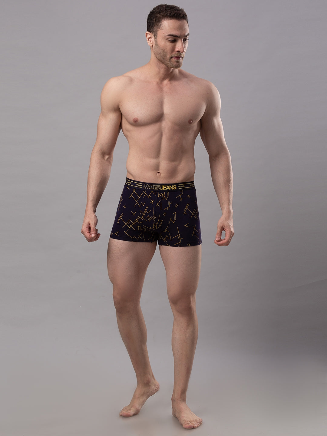 Men Cotton Blend Trunk Pack Of 1- Underjeans By Spykar