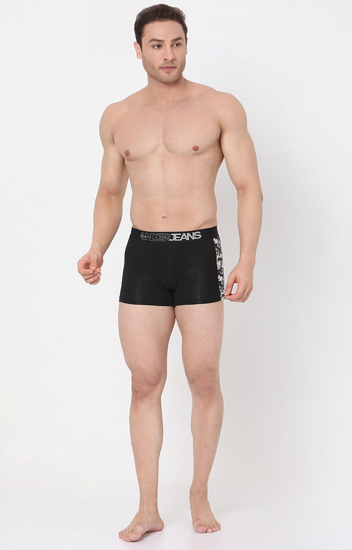 Men Cotton Blend Trunk Pack Of 2- Underjeans By Spykar