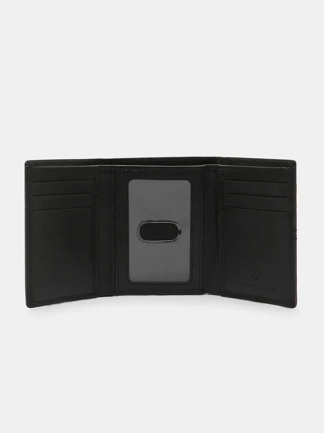 Spykar Black Leather Belt & Wallet Combo