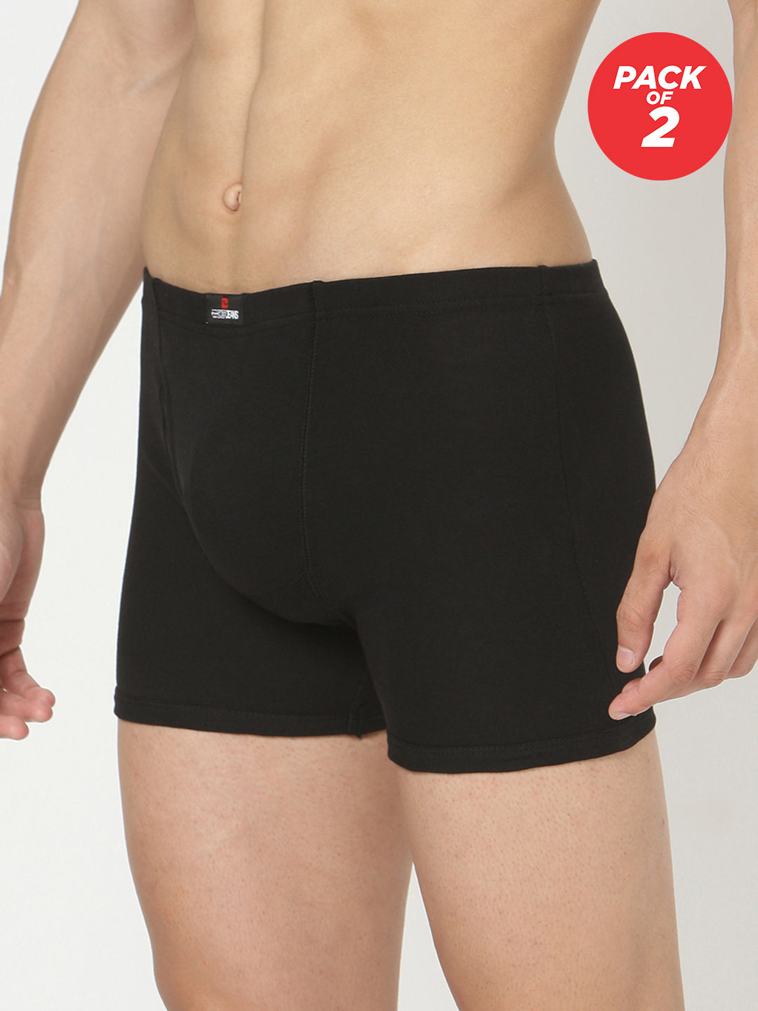Underjeans By Spykar Men Cotton Blend Black Trunk - (Pack Of 2)