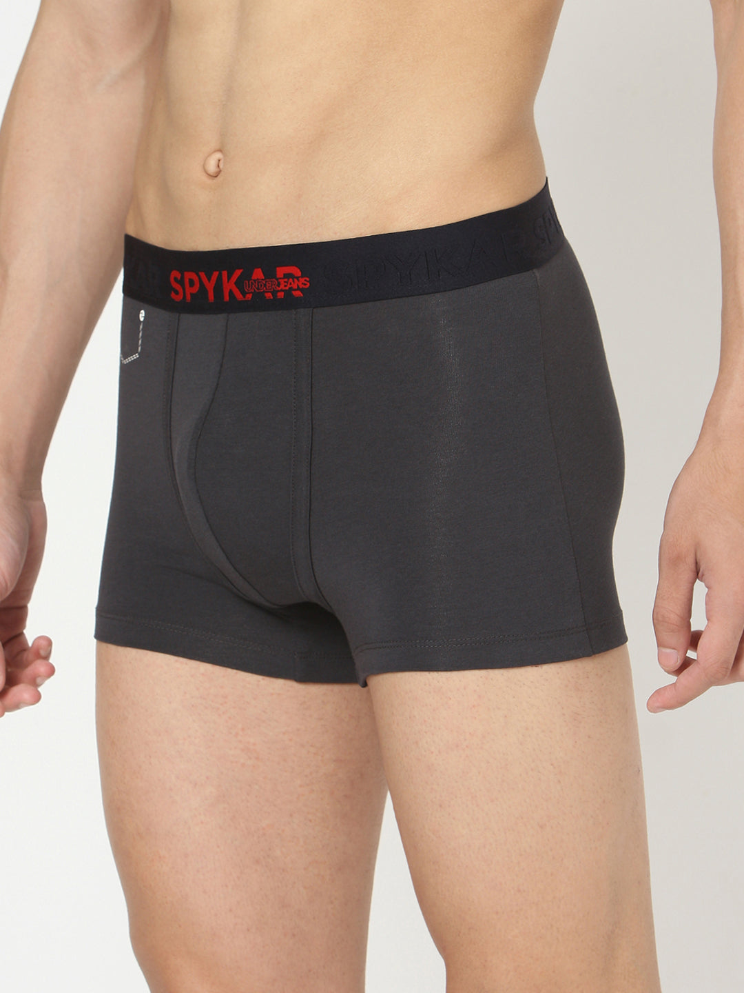 Underjeans By Spykar Men Grey Cotton Blend Trunk