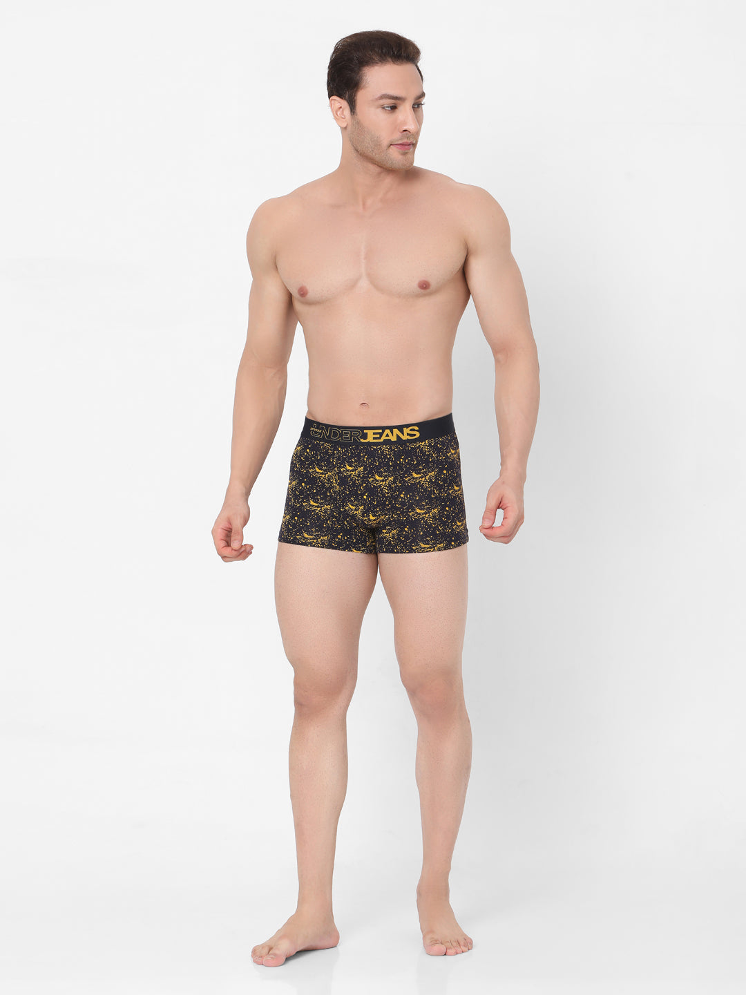 Underjeans By Spykar Men Navy Cotton Blend Trunk