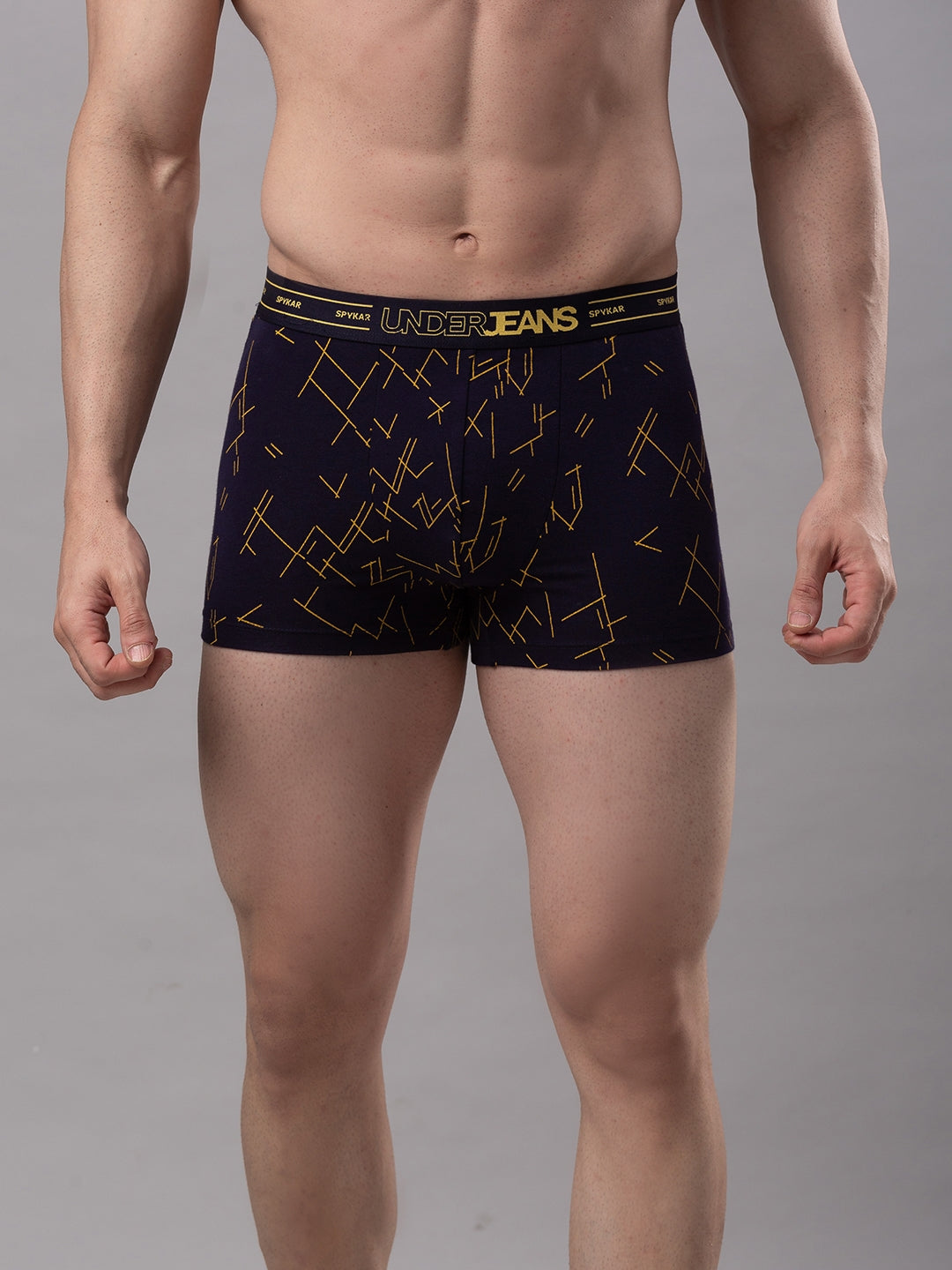 Men Cotton Blend Trunk Pack Of 1- Underjeans By Spykar