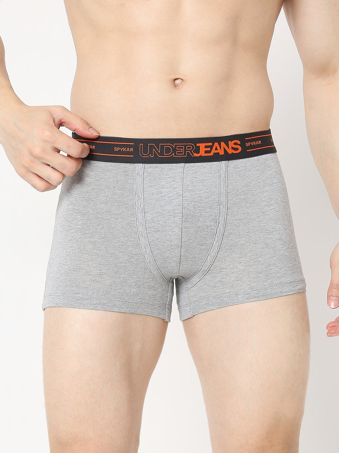 Underjeans by Spykar Men Grey Melange Trunk