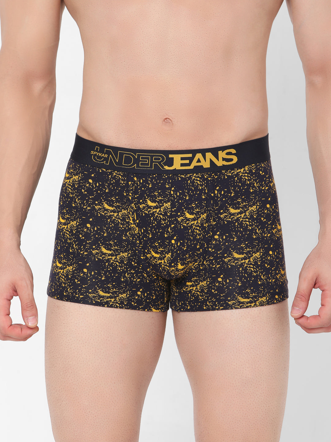 Underjeans By Spykar Men Navy Cotton Blend Trunk