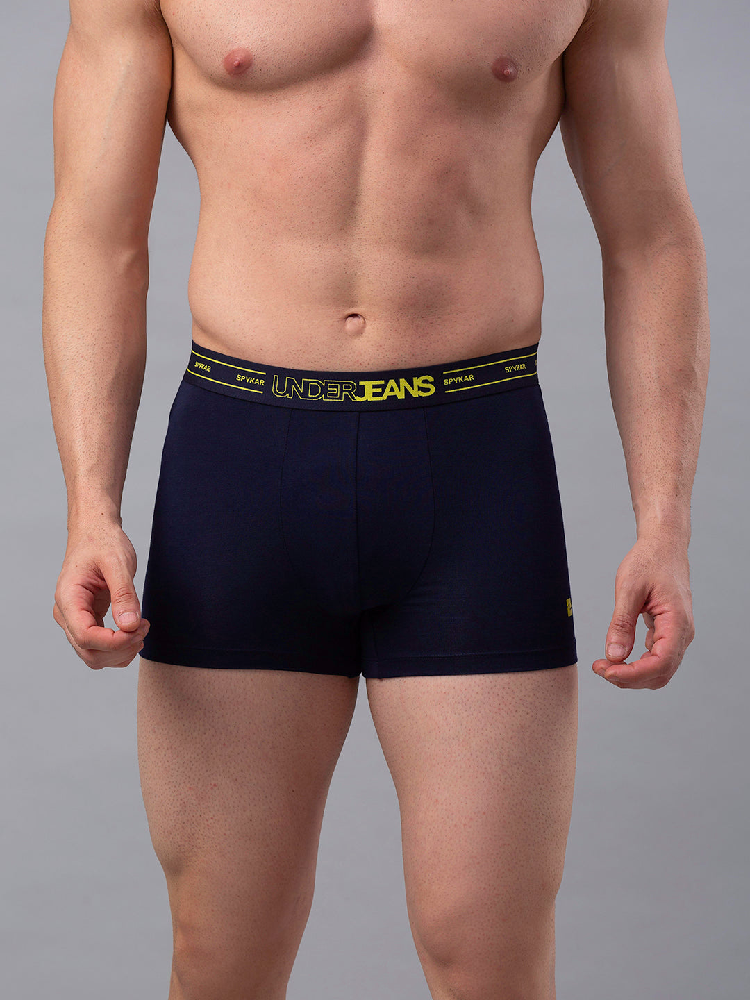 Underjeans By Spykar Men Navy Cotton Blend Trunk