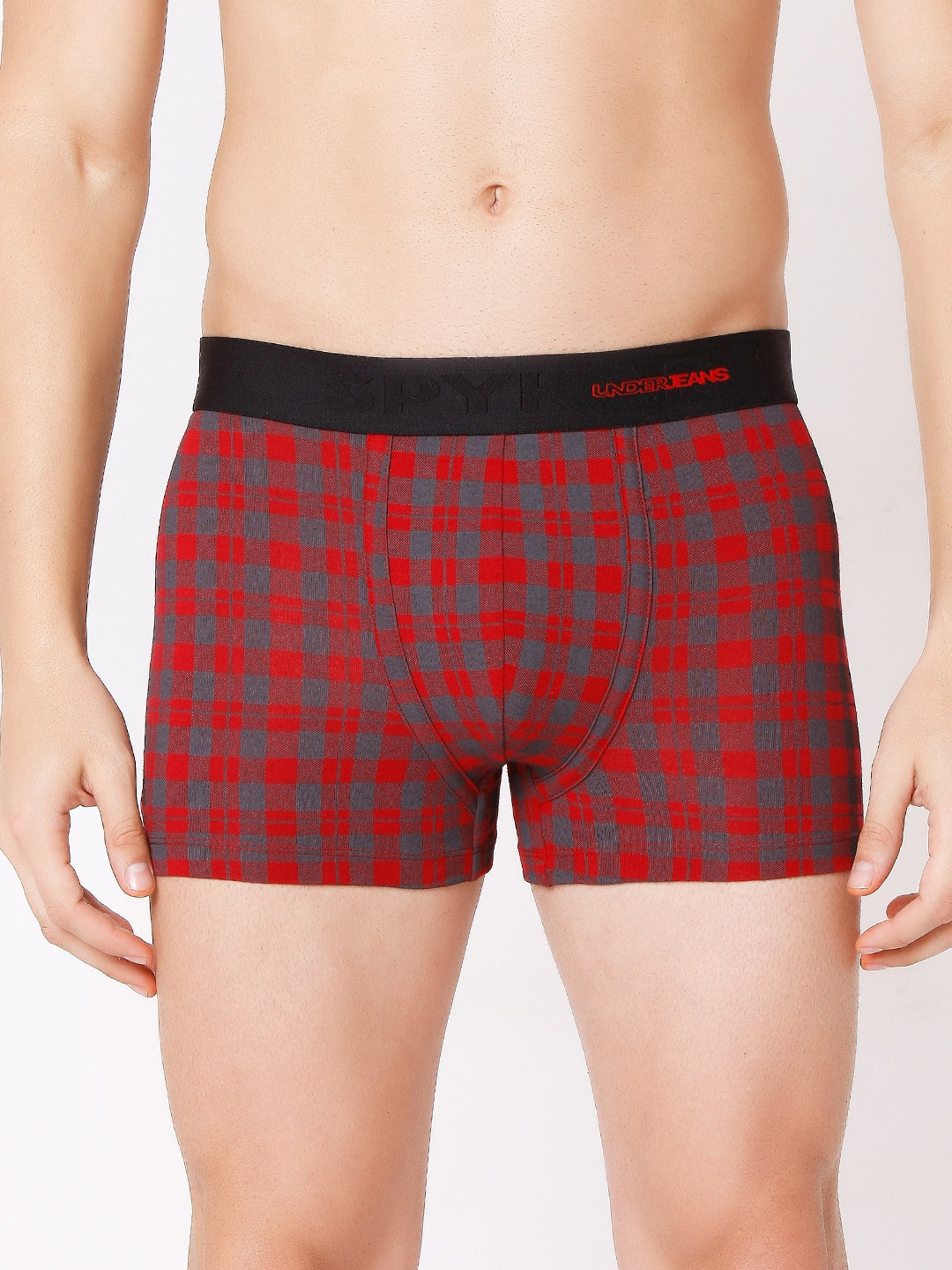 Men Cotton Blend Trunk Pack Of 2- Underjeans By Spykar
