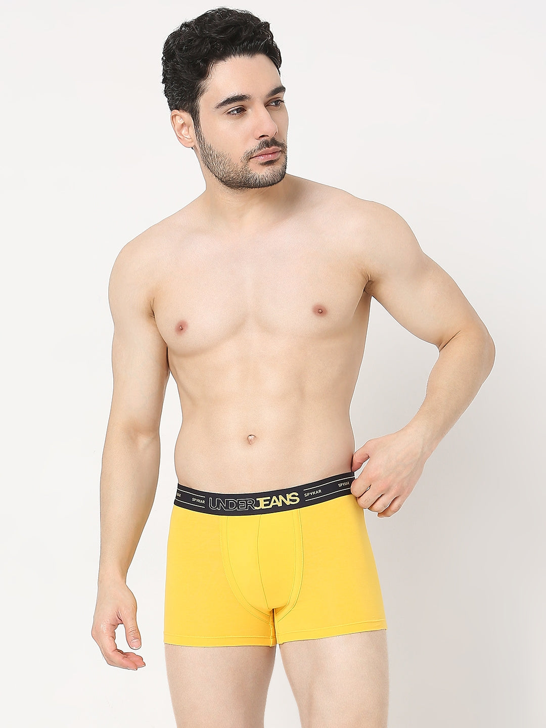Underjeans by Spykar Men Yellow Trunk