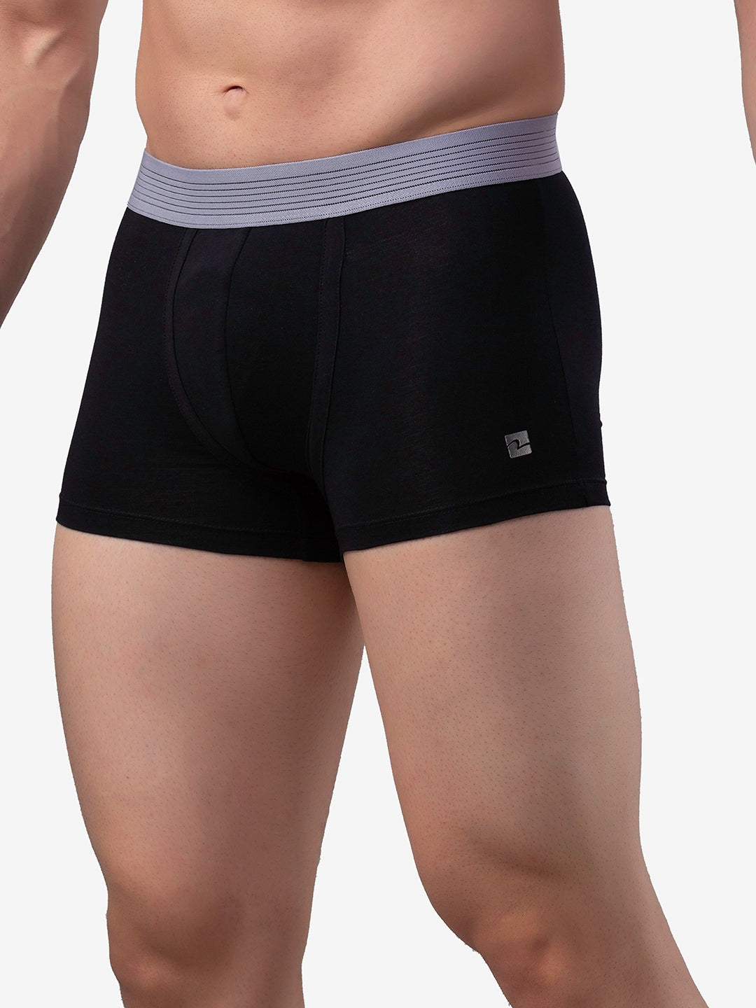 Men Cotton Blend Trunk Pack Of 2- Underjeans By Spykar