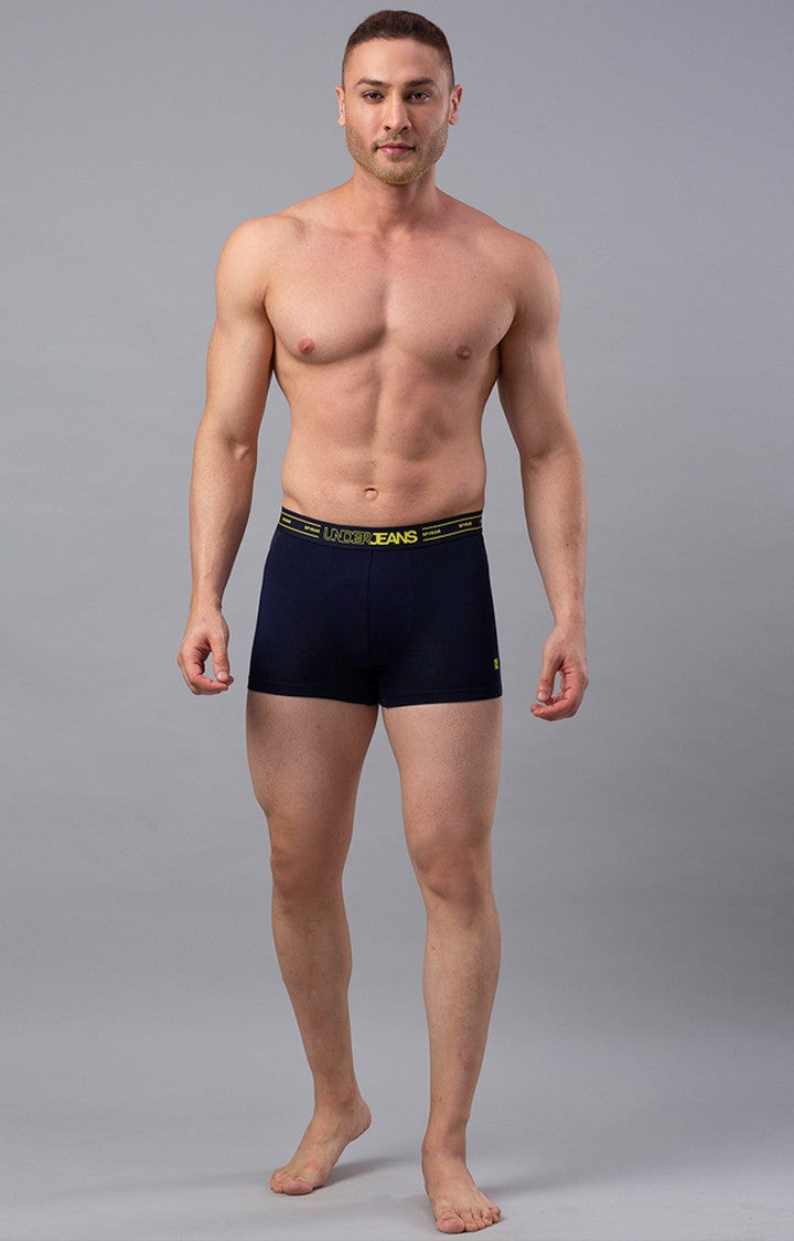 Underjeans By Spykar Men Navy Solid Trunks