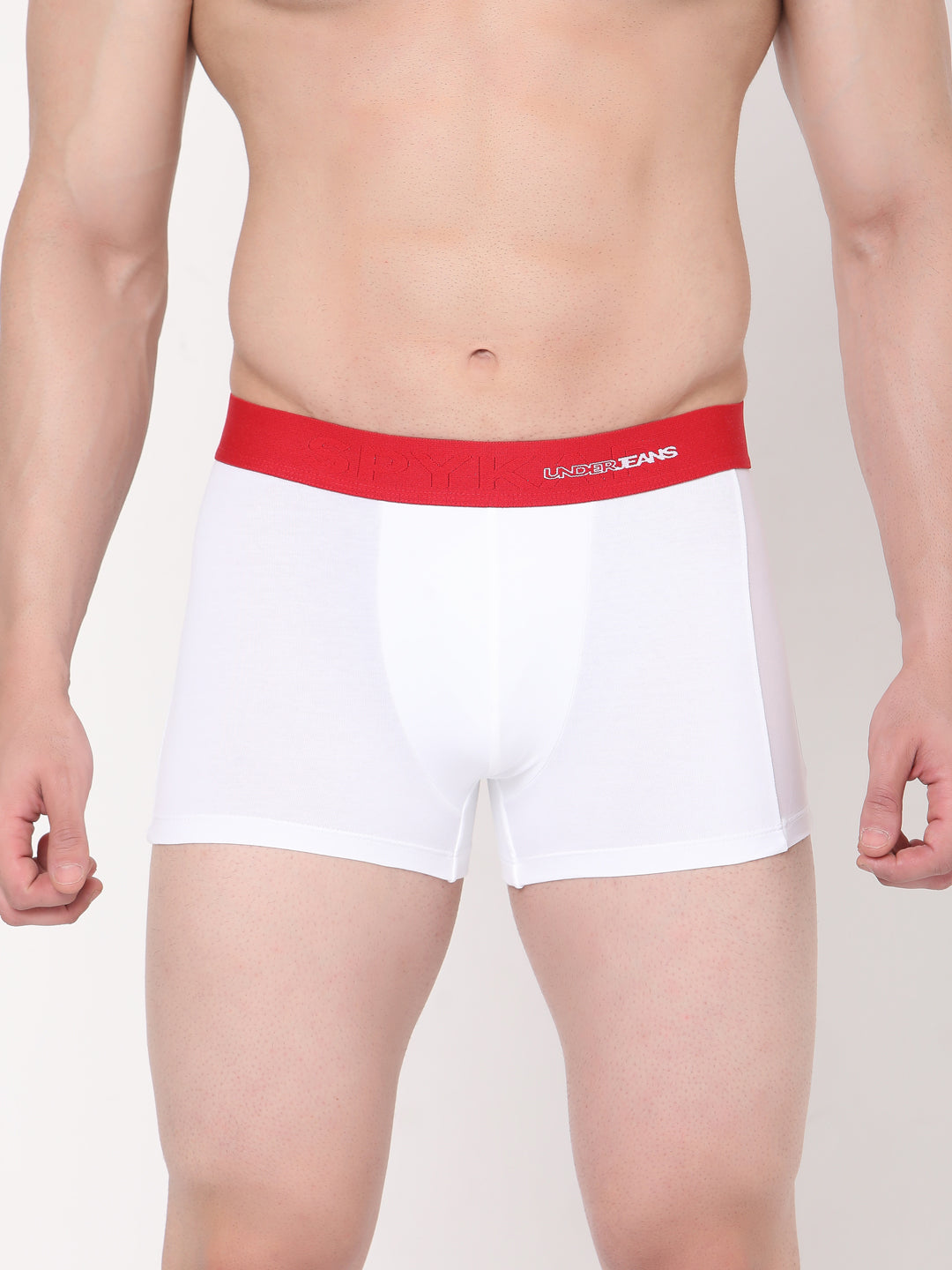 Underjeans By Spykar Men White Cotton Blend Trunk