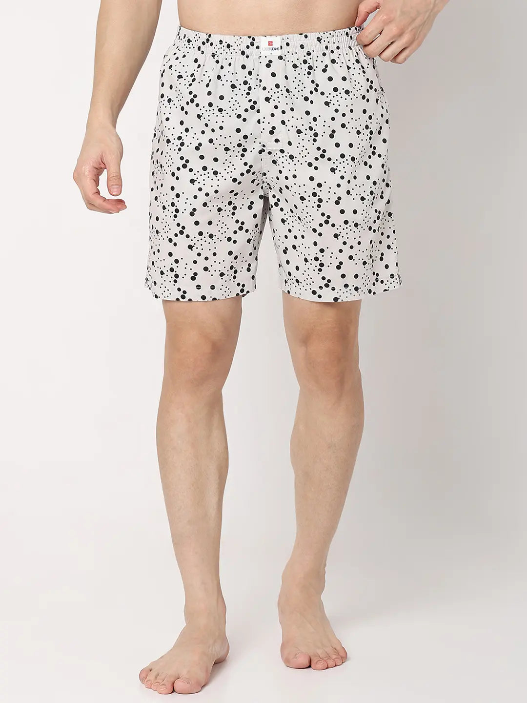 Underjeans By Spykar Men White Cotton Blend Regular Fit Boxer Shorts