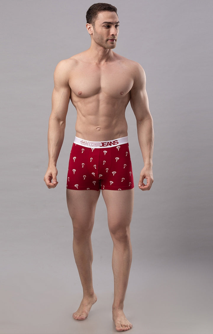 Men Cotton Blend Trunk Pack Of 2- Underjeans By Spykar