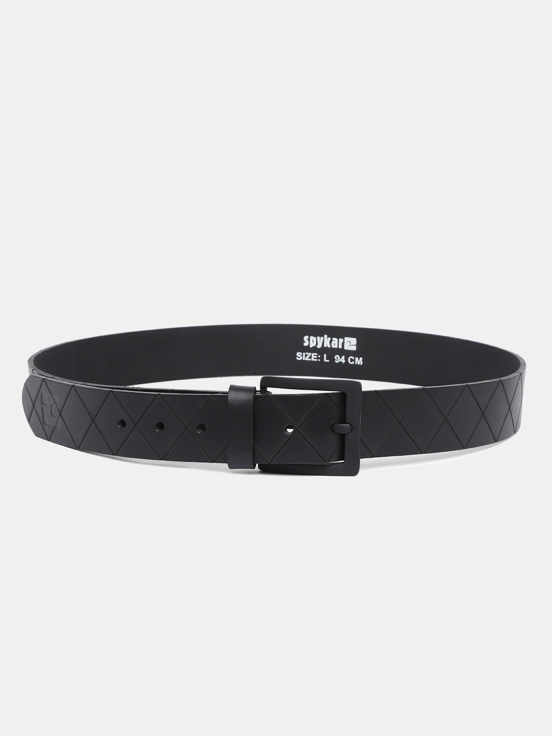 Spykar Men Black Leather Belt