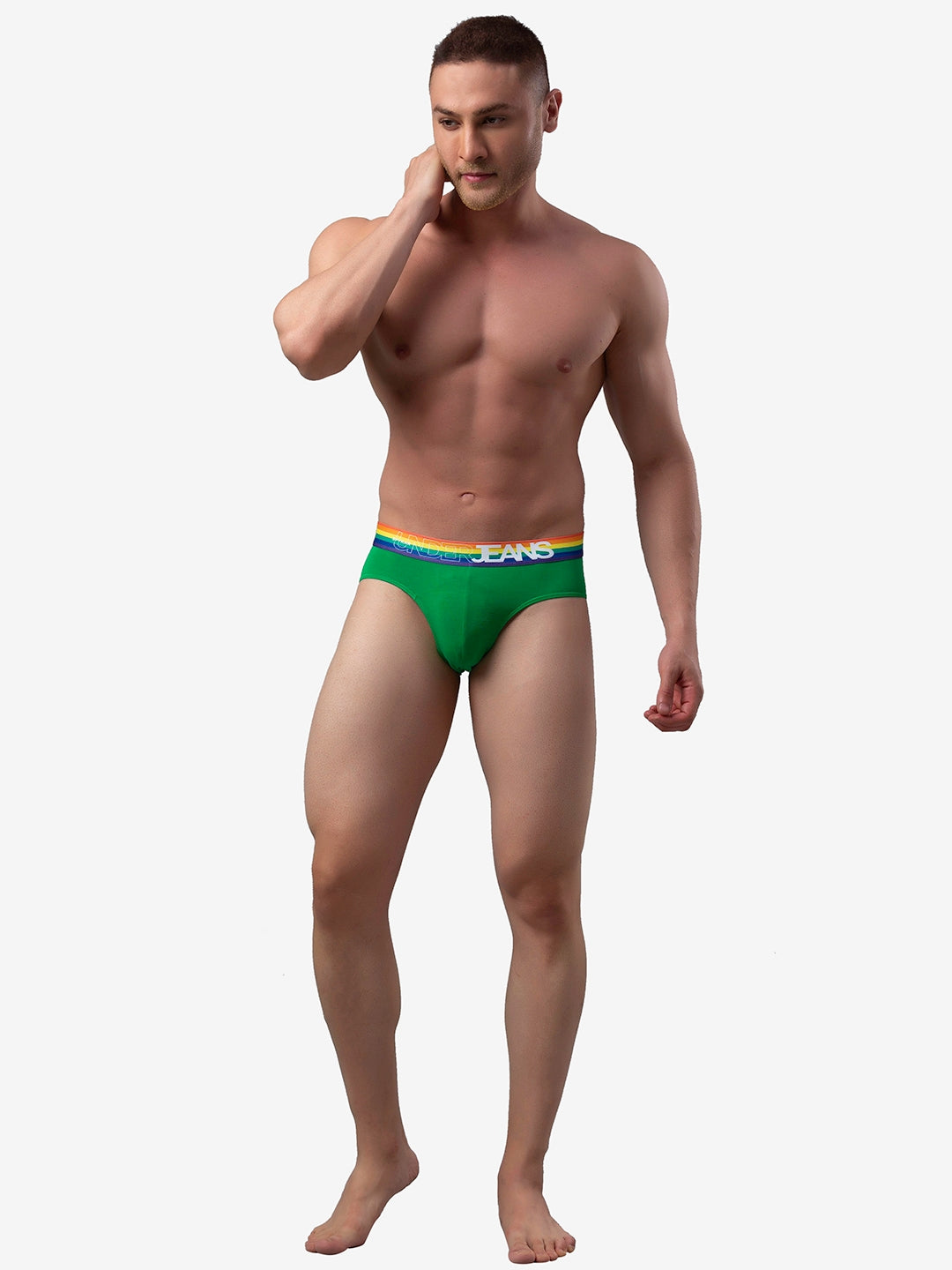 Men Cotton Blend Brief Pack Of 1- Underjeans By Spykar