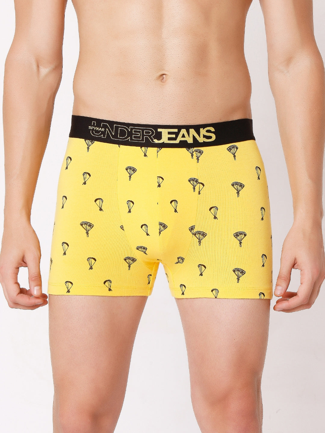 Men Cotton Blend Trunk Pack Of 2- Underjeans By Spykar
