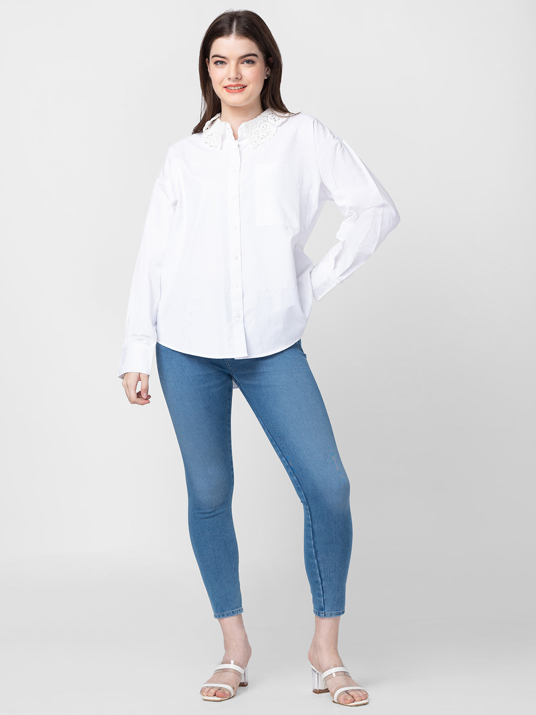 Spykar Women Light Blue Cotton Super Skinny Ankle Length Jeans (Alexa)