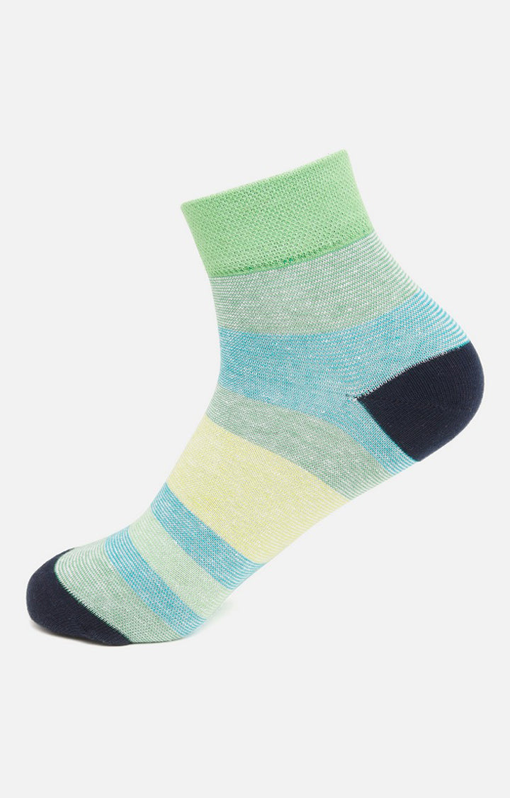 Men Yellow Ankle Length (Non Terry) Single Pair Of Socks- Underjeans By Spykar