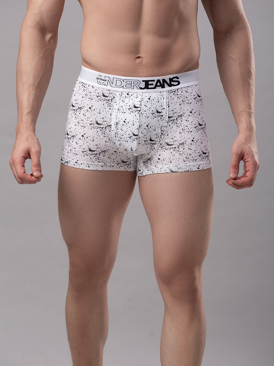 Underjeans By Spykar Men White Cotton Blend Trunk