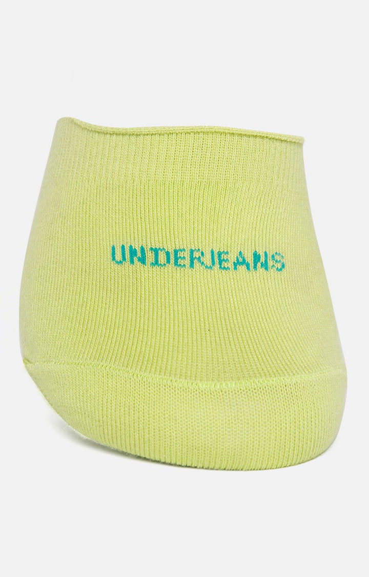 Men P Green No Show Single Pair Of Socks- Underjeans By Spykar