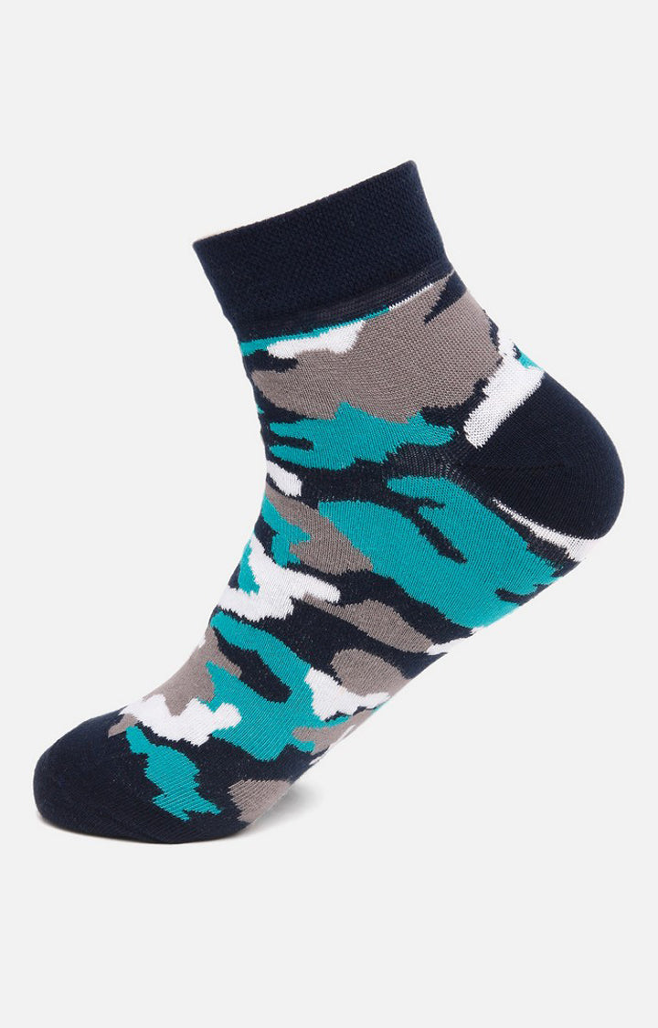 Men Turq Ankle Length (Non Terry) Single Pair Of Socks- Underjeans By Spykar