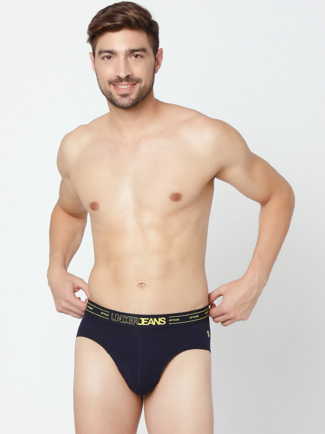 Underjeans By Spykar Men Assorted Cotton Blend Brief (Pack Of 2)